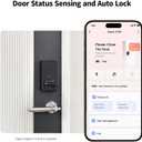 Aqara Smart Lock U50, Keyless Entry Door Lock with Apple Home Key, Bluetooth Deadbolt Lock, App Remote Control, Supports Apple HomeKit, Matter, Google Home, Alexa, IFTTT, Black