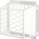 Dryer Vent Bird Guard,Dryer Vent Cover Guard for Most 3" to 4" Bathroom Exhaust Fan Ventilation Cover,7"Lx7"Wx5"H Steel Ventilation Bird Cage for Exhaust Fan Cover,White