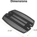 7583 Full Cooking Grid Grates with Carry Bag for Weber Q200, Q220, Q2000, Q2400 Q2000N Q2200N Q2600N+ Q2800N+ Gas Grills, 396000 396001 566001 566002 566014, BBQ Accessories for Char Q, Cast Iron