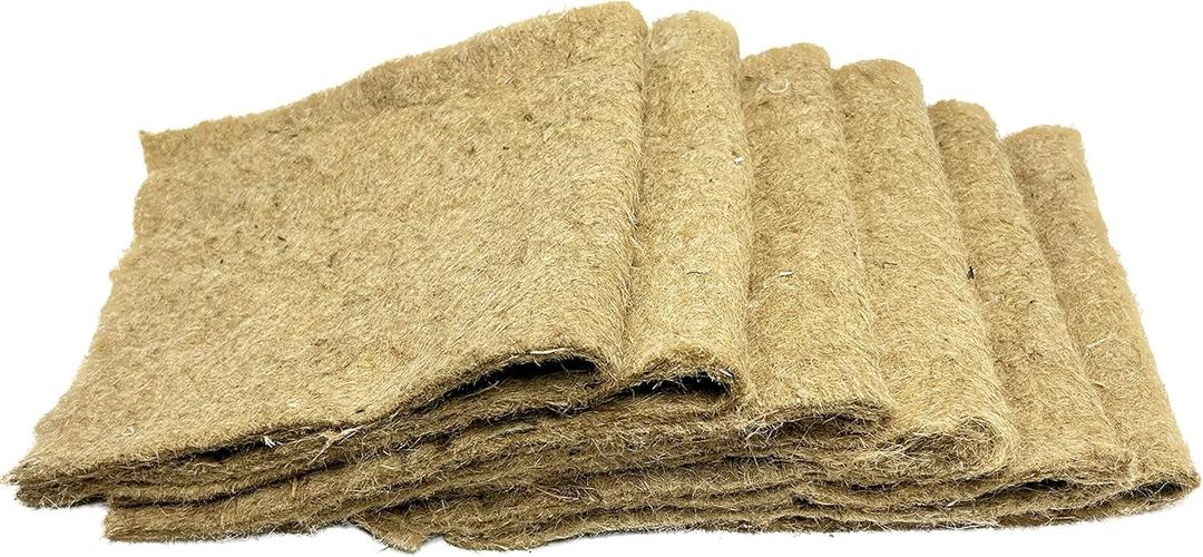 6 Pack Jute Burlap Grow Mats - 10x20 Inches Hydroponic Grow Pads for Seed Starter and Sprouting Tray