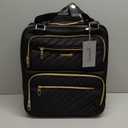 LUGGEX Underseat Carry On Luggage with Wheels, Stylish Lightweight Under Seat Luggage, Soft Sided Personal Item Suitcase for Short Trip (Black, 16 Inch)