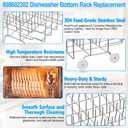 UPGRADED 808602302 Dishwasher Lower Rack Replacement Compatible with Kenmore Frigidaire Dishwashers Rack 5304535768 Frigidaire Lower Dishrack Assembly With 154174501 Dishwasher Wheels Lower Racks Part