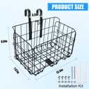 Knee Scooter Basket Accessory, Removable Wire Basket, Fits Most Knee Scooter Models, Easy Installation, Foldable Design, Black Metal Handlebar Mount