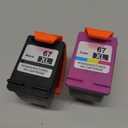 SAILNER 67XL HP Printer Ink, Replacement for HP Ink 67 for HP 67 Ink cartridges Black/Color Combo Pack, Compatible with DeskJet 2755e 2855e 2700e 4155e 2734e 2827e 4100e Envy 6055 6455e Printer 67XL