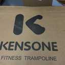 KENSONE 48" Foldable Mini Trampoline, Indoor Trampoline for Kids, Adults Indoor/Garden Workout, Fitness Rebounder with Adjustable Foam Handle, Max Load 450 lbs