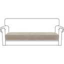 MAXIJIN Velvet Stretch Couch Cushion Covers Soft Sofa Cushion Cover Replacement Sofa Seat Cushion Slipcovers Furniture Protector with Elastic Bottom (1 Piece Sofa Cushion Cover, Khaki)