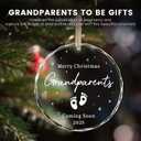 2 x First Time Grandparents Gifts - Christmas Ornaments, Baby Pregnancy Announcement, New Grandma Gift Ideas - Baby Announcements (2024)