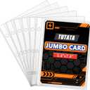 Jumbo Card Sleeves Big Card Protector Sleeves for 3 Ring Binder - 50 Pack