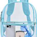 Oraben Clear Backpack for Stadium Events Stadium Backpack Waterproof 12x6x12 Clear Bag for Adult Concert Sport Work (Baby Blue)