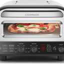 CHEFMAN Indoor Pizza Oven - Makes 12 Inch Pizzas in Minutes, Heats up to 800F - Countertop Electric Pizza Maker with 5 Touchscreen Presets, Pizza Stone and Peel Included - Stainless Steel
