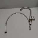 Cold Water Only Kitchen Faucet, Solid Stainless Steel Bar Deck Mount Cold Faucet for Outdoor Sink with Supply Line