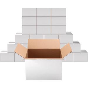 PETAFLOP 9x6x6 Shipping Boxes Set of 25, Small White Cardboard Mailer Box for Packing, Mailing, Business,DIY