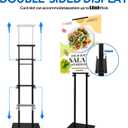 Floor Poster Board Stand, Double-Sided for Board & Foam Sign, Adjustable Metal Sign Holder, Height Up to 82Inches Poster Stand for Display Pedestal Sign Stand (1 Pack Poster Stand)