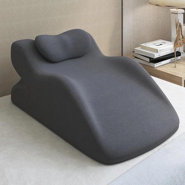 Kaobbfacai Wedge Pillow for Couples Memory Foam Lift Pillow, Grey