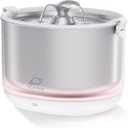 Cat Water Fountain Pumpless Stainless Steel Buckets & Bowl Wireless Pet Water Fountain 2.5L Water Fountains for Cats Indoor Dispenser Easy to Clean BPA -Free White