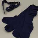 HONGTEYA Youth Baseball Socks and Belt Combo Set,Youth Softball Socks and Adjustable Baseball Belt for Boys Girls (8-12 Years, Navy)