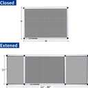 Expandable Window Screen1 Pack Adjustable Window Screen Replacement (15" H x 21" - 40" W) - Medium Replacement Window Screens with Frame Expandable, Aluminum Horizontal Sliding Window Screens