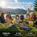 JYX Karaoke Machine for Adults, 24" Big Portable Bluetooth Speaker for Adults with RGB Light PA System Treble & Bass 500W, Support TWS/USB/AUX/TF Card/REC, for Home Party Outdoors