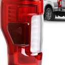 LED Tail Light With Blind Spot Compatible With 2017-2019 Ford F250 F350 F450 F550 Super Duty Rear Light Taillights Left and Driver Side Replace FO2800262 KC3Z13405B