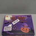 Jeowoqao Light Up Witch Costume for Girls, Witch Dress Up Halloween Costume for Girl Kids 5 6 7 8 Halloween Role Play Set with Witches Hat Trick or Treat Bag, Size 4-5-6Y