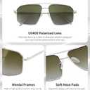 FEISEDY Vintage Polarized Aviator Sunglasses Men Women Classic American Gradient Lens UV400 Protection B0273