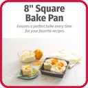 GoodCook Everyday Nonstick Steel Square Pan, 8", Gray