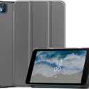 Tablet Cover for Nokia T10 8" (2022 Release), Utra Thin Slim Folio Stand Lightweight PU Leather Case for Nokia T10 2022 (Model: TA-1472) 8 inch (Gray)