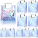 Cindeer 20 Pack Iridescent Gift Bags with Handles - Clear Holographic Tote Bag, Goodie, PVC Gift Wrap for Party, Birthday, Wedding, Baby Shower, Bridal Party Favor(7 x 4 x 8 Inch)