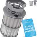 DL-pro Dishwasher Drain Mesh Filter for Bosch Thermador Siemens 00645038 645038 Two Piece Circulation Pump Micro Filter for Dishwasher SuperSilence Logixx PerfectDry iQ300 Serie 2 Serie 4 Serie 6