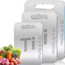 GNEL Titanium Cutting Board For Kitchen, Titanium Cutting Boards Set of 3, Food Grade Quality, Easy To Clean And Will Not Absorb Odors, Chopping board For Kitchen Or Outdoor, Dishwasher Safe