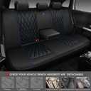 CAR PASS Piping Luxury Leather Seat Covers Full Set,5 Seats Anti-Slip Waterproof Seat Covers Compatible with Front Armrests,Universal Fit for Sendan SUV Van Truck,Airbag Compatible,Black and Blue