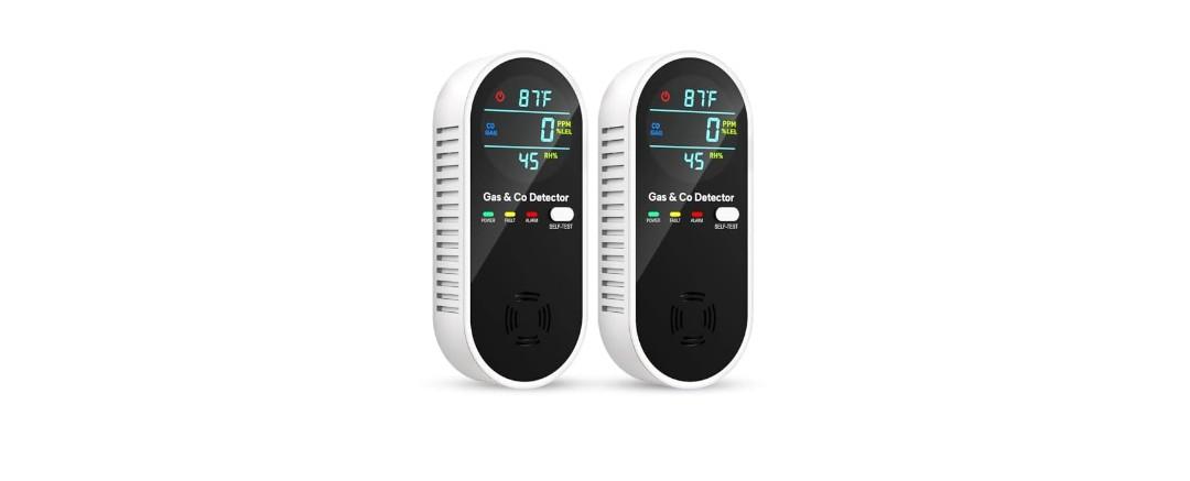 4-in-1 Carbon Monoxide Detectors, Plug-in & Battery Backup, Co Detector with HD Digital Display for Home,