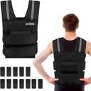 Adjustable Weighted Vest for Men Women with Removable Iron Weights, 24lbs/40lbs Body Weight Vests Adjustable for Running, Training Workout, Jogging, Walking (Black)