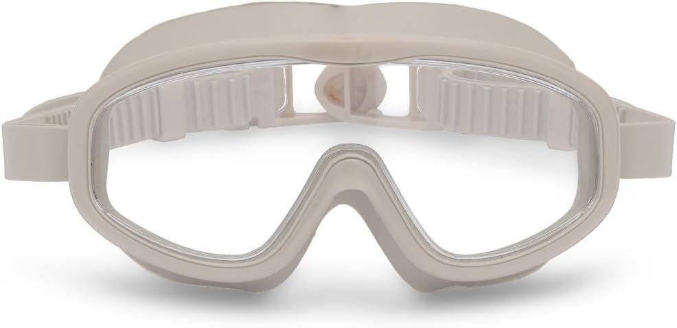 Petites Pommes Goggles Kids Ages 3-8 - Lightweight Silicone, Anti-Fog Wide Lens, Retro Design Swimming Goggles for Kids, Adjustable Straps, Hair-Safe Buckle, Cotton Pouch Included, Emma