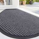 OLANLY Half Circle Front Door Mat 33x21, Waterproof Heavy-Duty Doormat