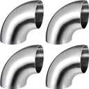3 Inch 90 Degree SS304 Stainless Steel Bend Tube Exhaust Elbow Pipe for Car Customized Modified Exhaust System-4pcs