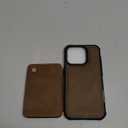 Compatible with Magsafe for iPhone 15 Pro Wallet Case Magnetic Card Holder, RFID Blocking 2 in 1 Detachable Kickstand Shockproof Case for Women Men, Brown