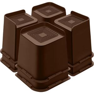 Bed Risers 6 Inch Heavy Duty, Furniture Risers for Bed Desk Table Sofa Couch,Oversized Bed Lifts Risers,Support up to 5000 Lbs(8 Pack Brown)