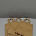 100 Pack 8x4.75x10 Inch Medium Brown Paper Bags with Handles Bulk, Joybe Kraft Paper Gift Bags for Birthday Party Favors Grocery Retail Shopping Business Goody Craft Blank Sacks (Plain Natural 100pcs)