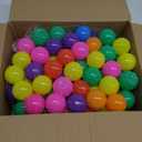 Clear Ball Pit Balls - Crush Proof Plastic Toy Balls for Boys and Girls (100 PACK, rainbow type)