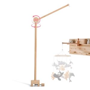 HI BABY MONMENT Crib Mobile Arm - Baby Mobile Hanger with 360 Vertical Adjustment, Stabilizing Attachment for Added Safety, Mobile Arm for Crib, Sturdy & Secure Design for Nursery Mobile