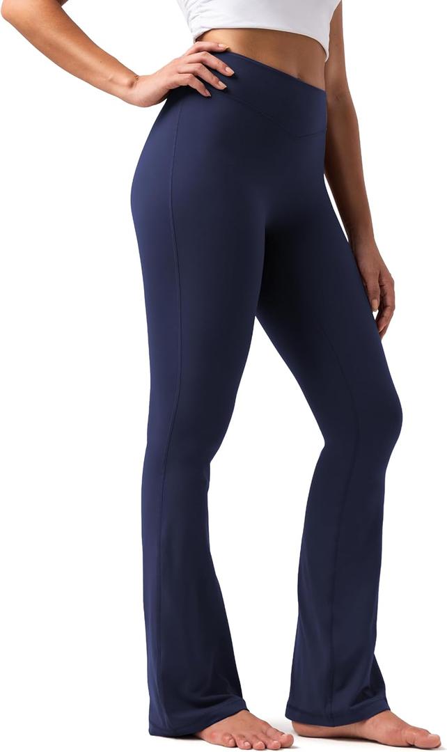 Colorfulkoala No Front Seam Flare Leggings Tummy‑Control for Women