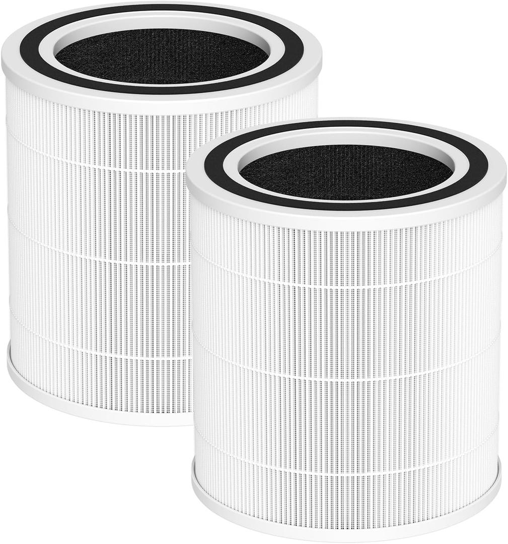 2-Pack AC400 Air Purifiers Replacement Filter Compatible with Purivortex AC400 Air Purifier, AC400 Replacement Filter for Home Large Room, White