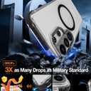 DEERLAMN Strong Magnetic Case for Samsung Galaxy S26 Ultra 6.9-Inch,[Compatible with Magsafe][Military Grade Drop Protection] Clear Slim Shockproof Protective Phone Cover, Transparent+Black