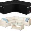 Rosefray Outdoor V-Shaped Sectional Cover - 600D Patio Sectional Sofa Cover, Waterproof Furniture Covers for Deck, LawnBackyard 85x85Black