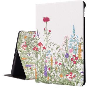 for iPad 9th Generation Case, Case for iPad 8th Generation, case for iPad 7th Generation, for ipad case 9th Generation 10.2 Inch Multi-Angle View Adjustable Stand Auto Wake/Sleep, Flowers