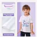 Birthday Girls Toddler Shirt Cotton Mermaid Birthday Short Sleeve Tees Girls Birthday Outfit for 3rd 4th 5th (White)