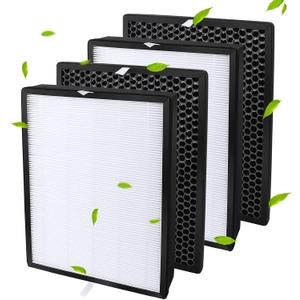 2 Pack HEPA Filter FY2422/30 and 2 Pack Filter FY2420/30 Alternative Replacement for Philips AC2889,AC2887,AC2882,AC3829 Air Purifier Filters