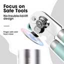 Beneno Heavy Duty Hand Can Opener Manual with Magnet, Durable Sharp Carbon Steel Blade Smooth Cutting, Big Effort-Saving Knob & Soft Grip Handle, Multifunctional Kitchen Tool with Bottle Opener, Mint