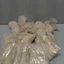 Shihanee 12 Pcs Gauze Table Runners 120 Inch 10 ft Sheer Cheesecloth Table Runner for Wedding Rustic Arch Decor Bridal Shower Baby Shower Banquet Birthday Holiday Decoration (Beige Gold)